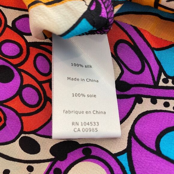 Nanette Lepore sleeveless, animal and flower pattern, vivid multicolor, Size 2 - Picture 6 of 6